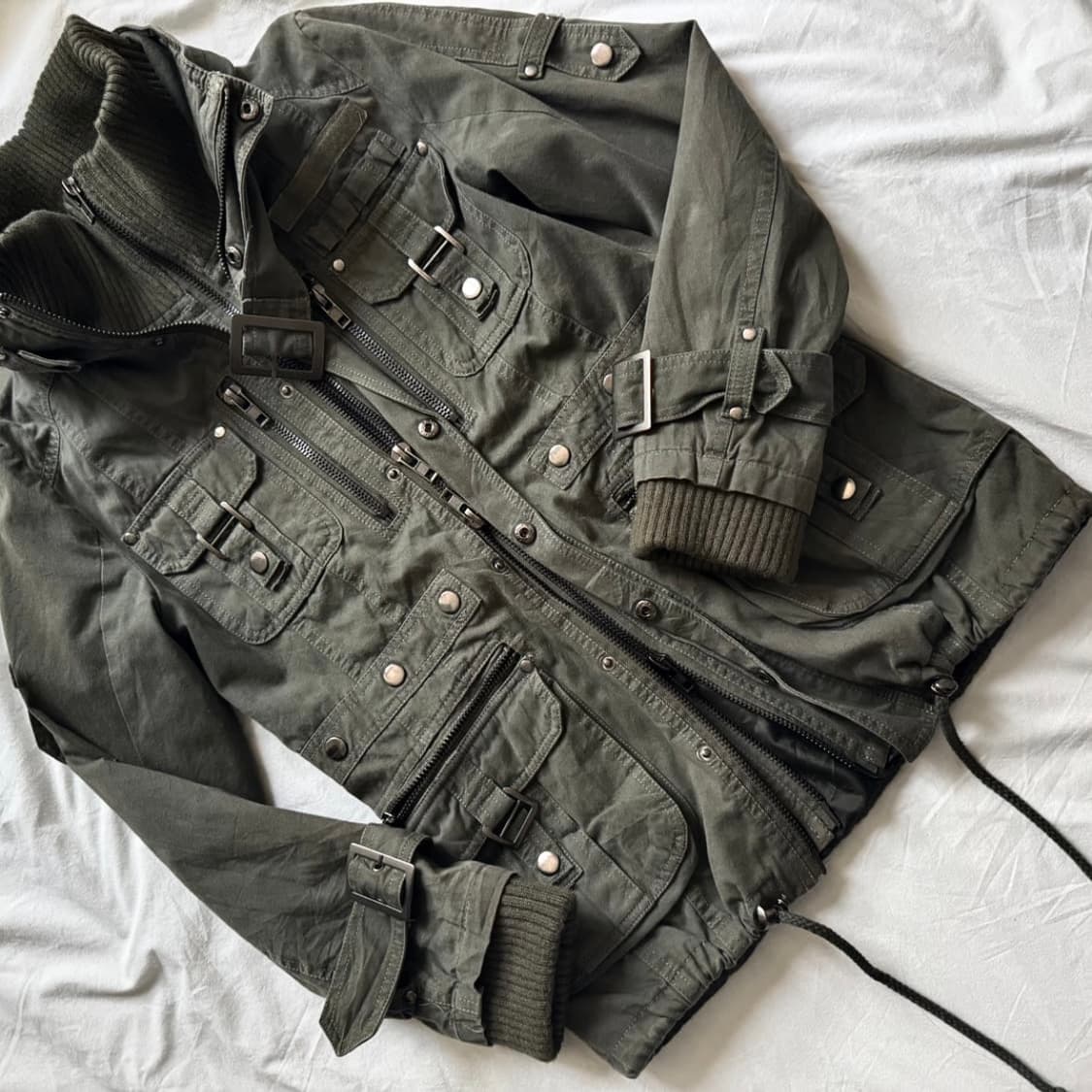 고스트오브할렘 아카이브 하이넥 투카라 2way 스터드 버클 자켓 y2K 상품이미지7