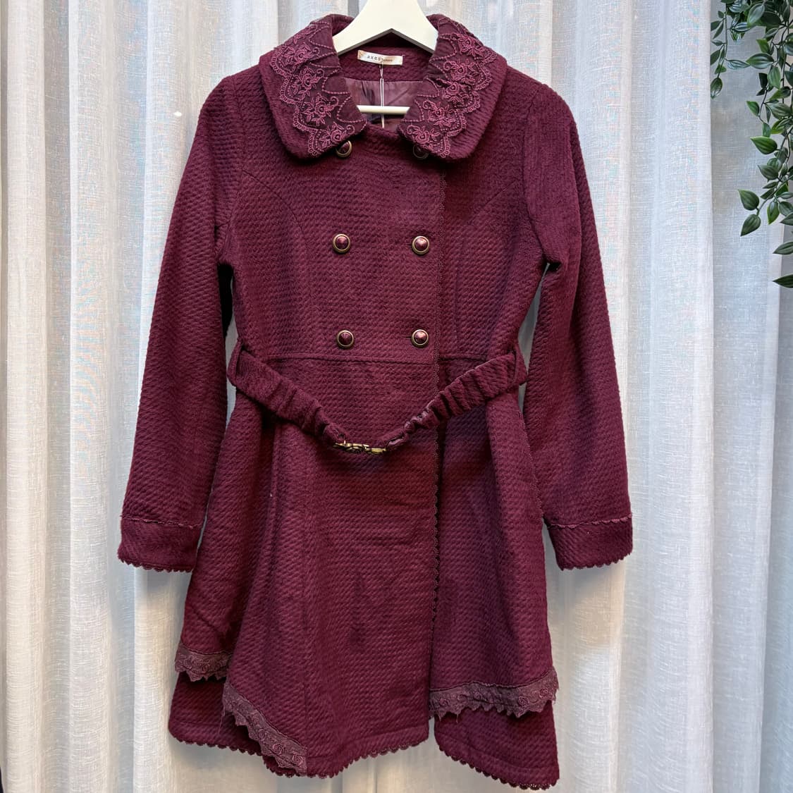 엑시즈팜 로즈 벨티드 카라 코트 상품이미지4