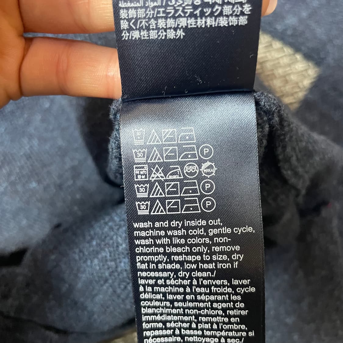 타미힐피거 네이비 라운드 니트 L 상품이미지5