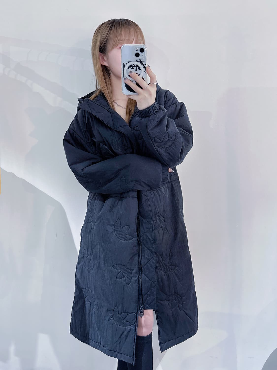 아디다스 모노그램 투웨이 롱 퀄팅자켓 상품이미지2