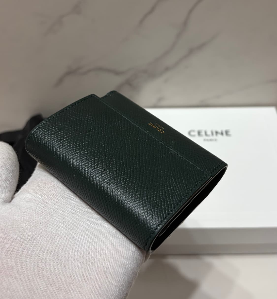 [정품] S급 셀린느 트라이폴드 중지갑 올리브 상품이미지8