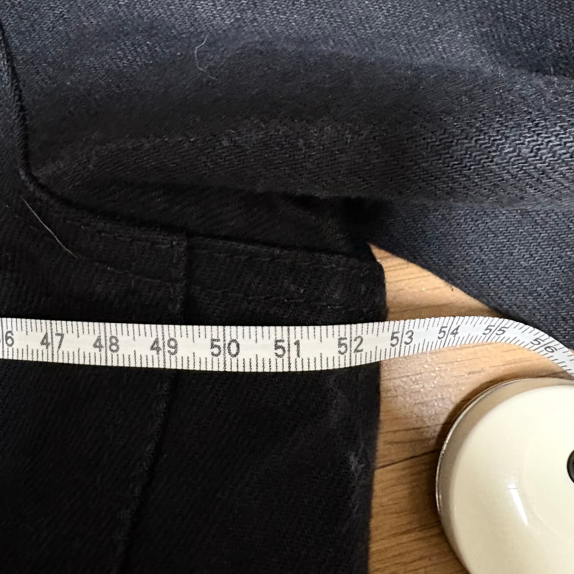 네이키드앤페이머스 블랙 셀비지 데님 트러커 자켓 m 상품이미지7