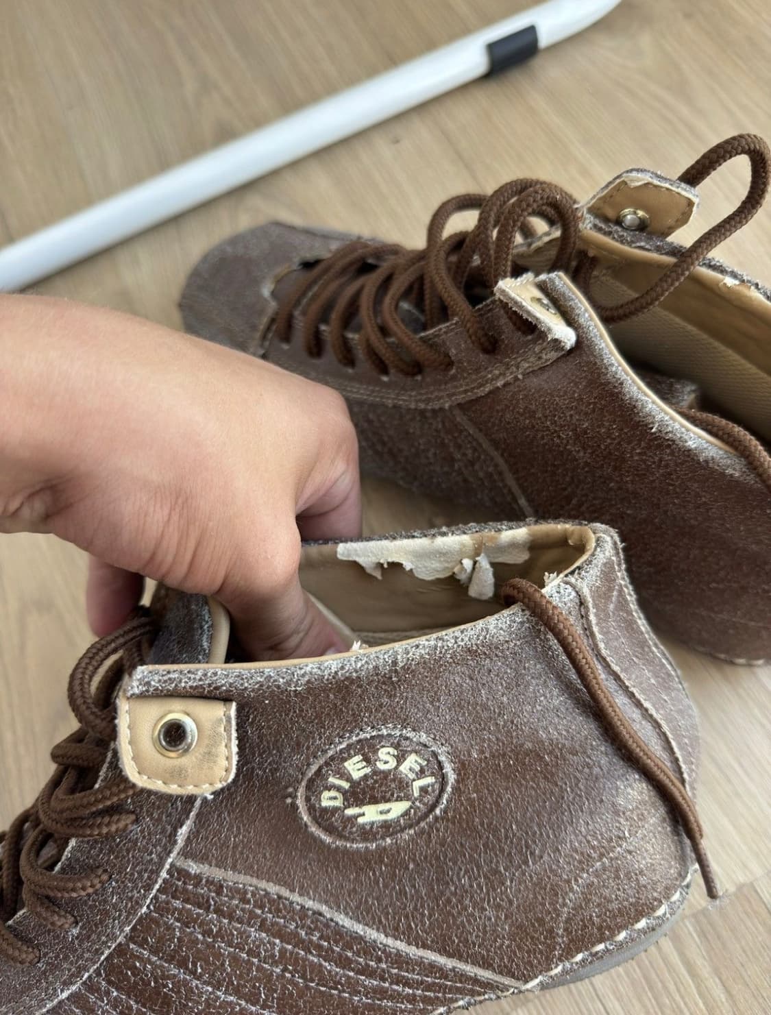 Diesel Brown Leather Boots (290) 상품이미지5