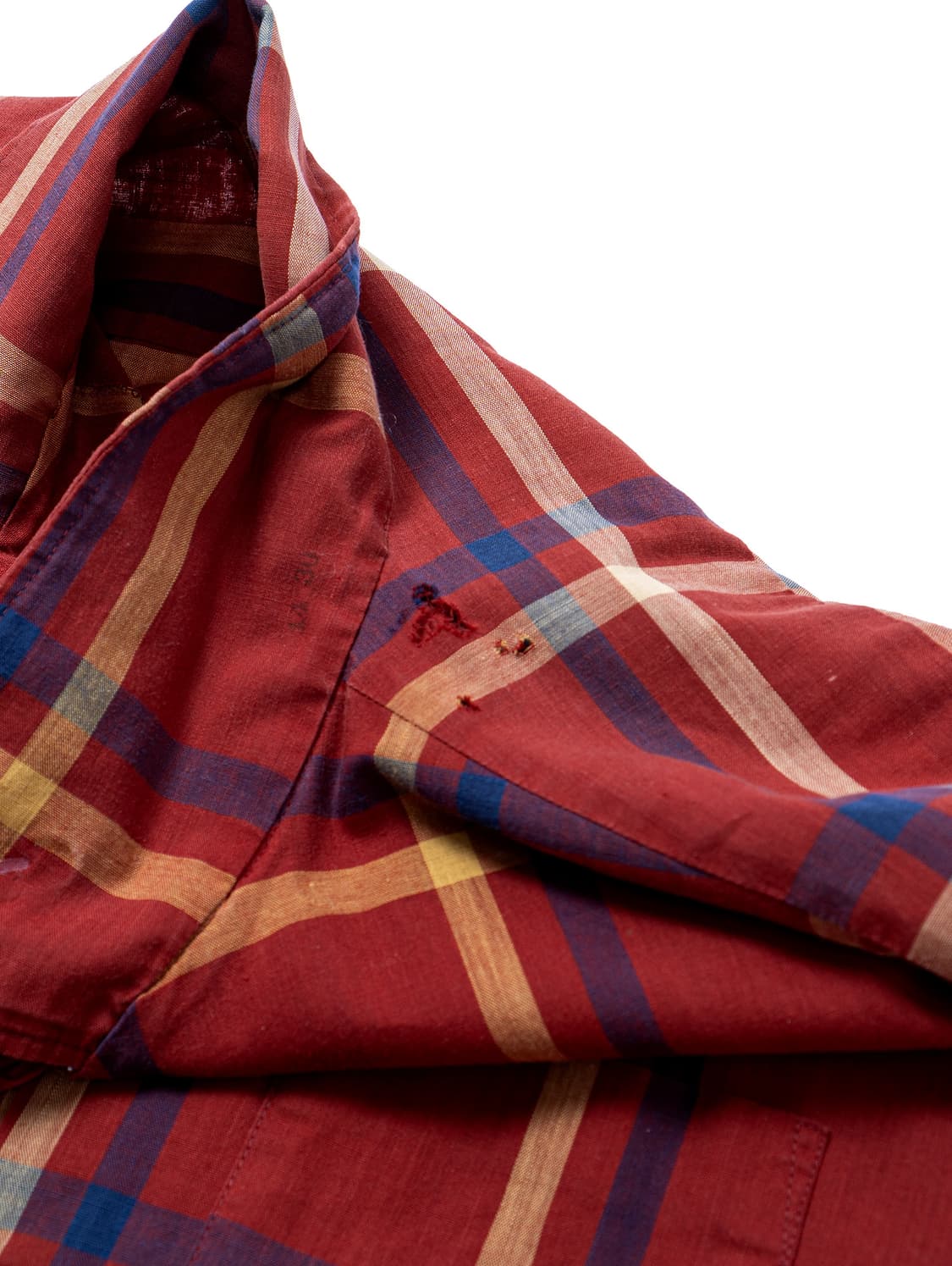 60s Arrow King Loop Collar Check Shirt  상품이미지4