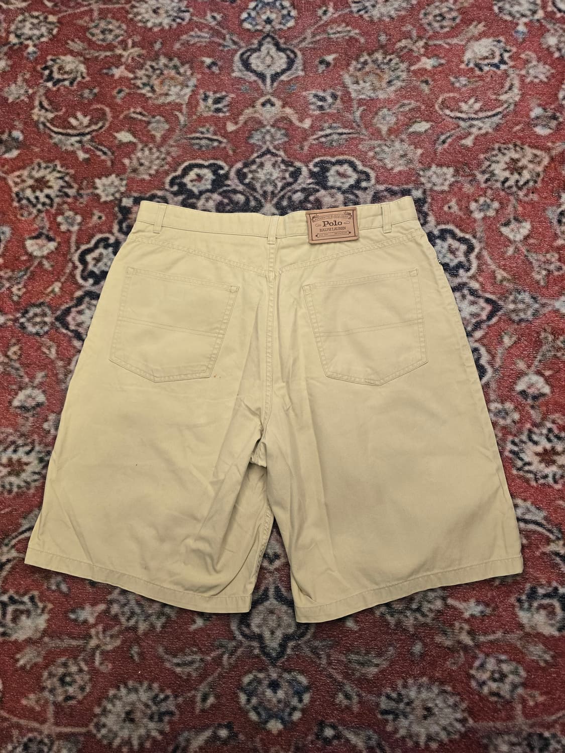 90s 폴로 랄프로렌 빈티지 가먼트다이 면반바지 상품이미지6