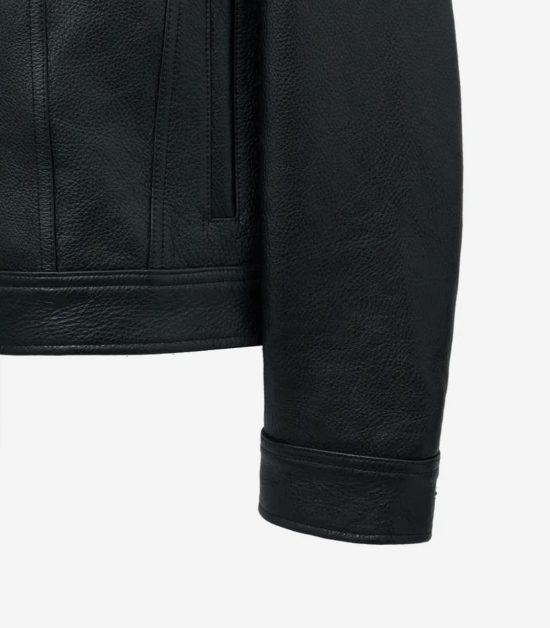 노이어 엔틱 카우 레더 트러커 자켓 (블랙) 52사이즈 상품이미지5