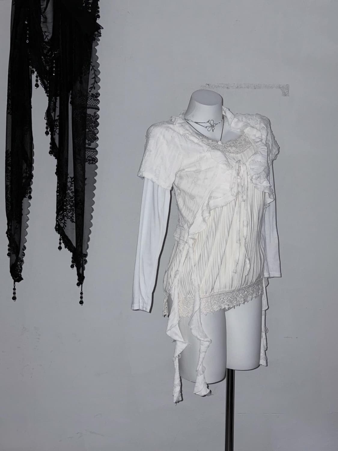 페어리그런지 3pcs 드레이프 대미징 천사깔 상품이미지1