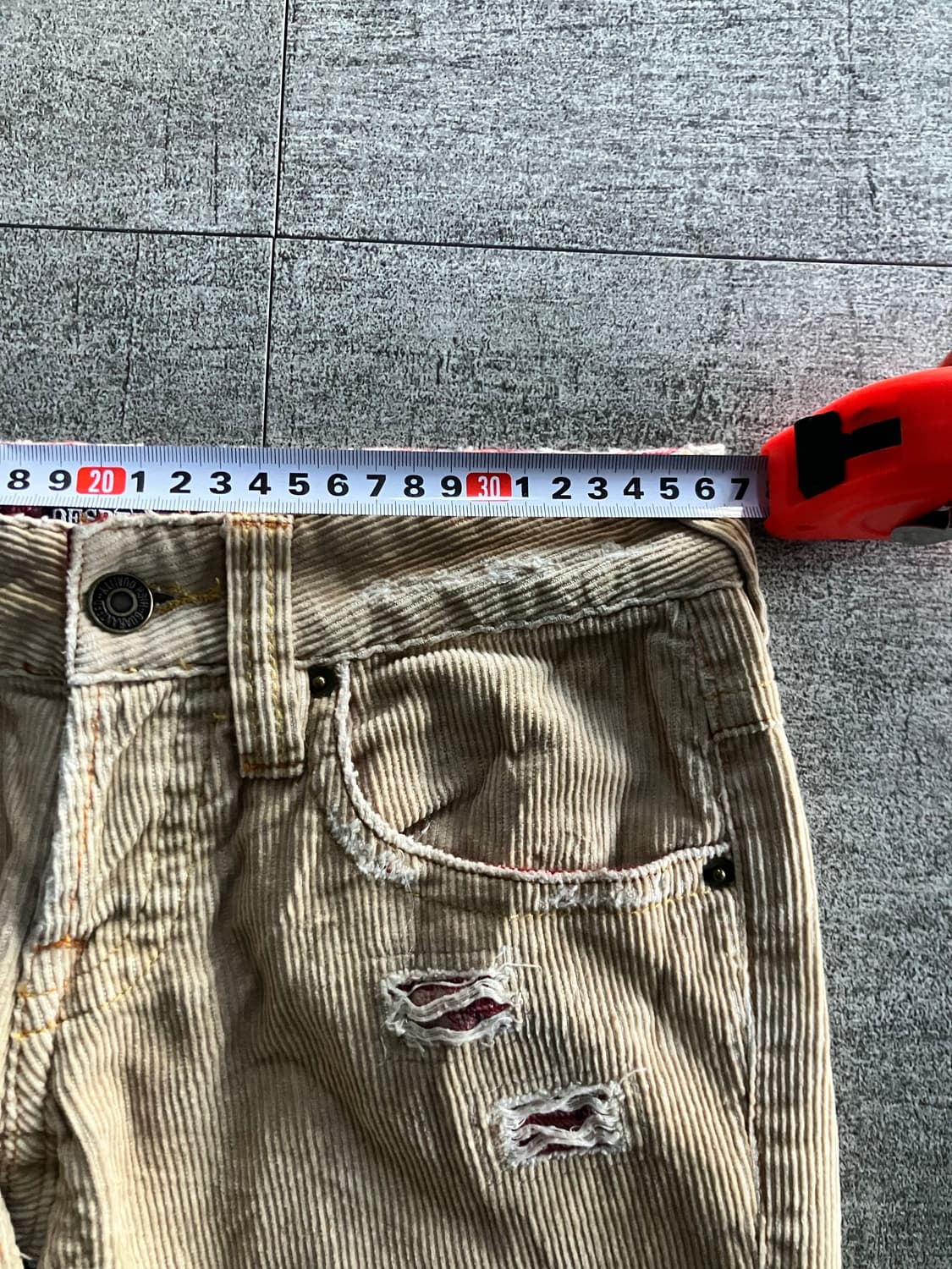 일본빈티지 Desperado 오리엔탈펑크 아메카지 데미지 골덴팬츠 상품이미지2