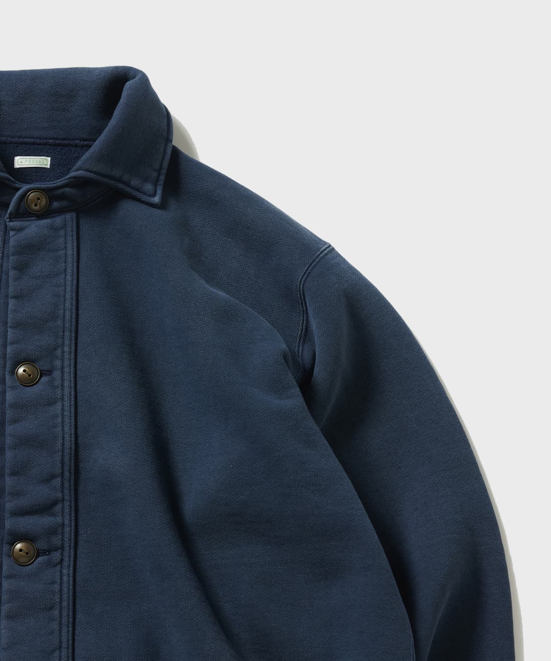 [3]A.PRESSE 아프레쎄 for 비오탑 빈티지 스웨트 가디건 네이비 상품이미지6