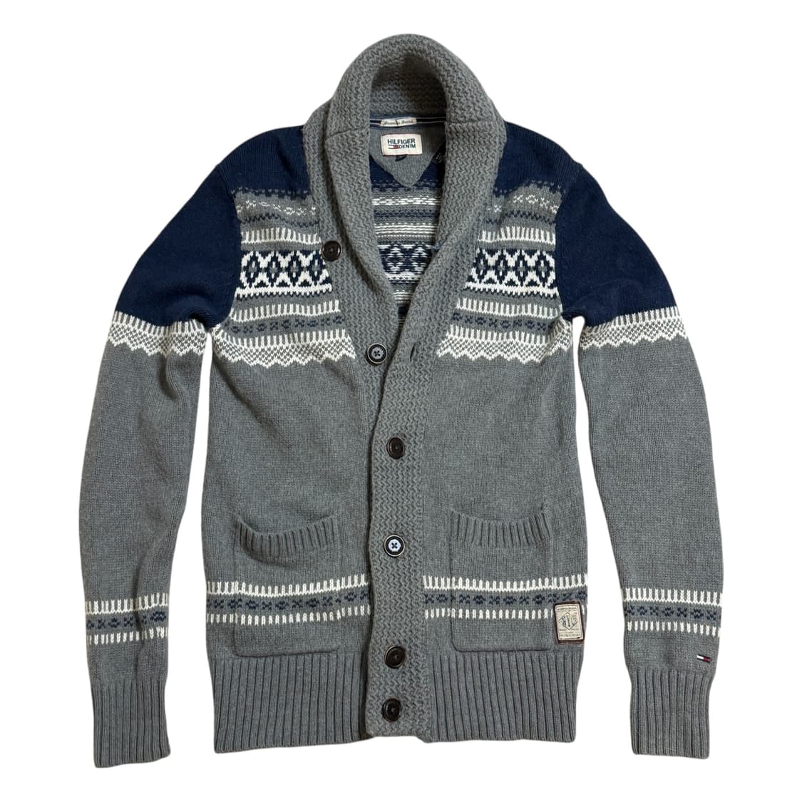 [XS] 타미힐피거 엘보우 패치 니트 가디건 상품이미지1