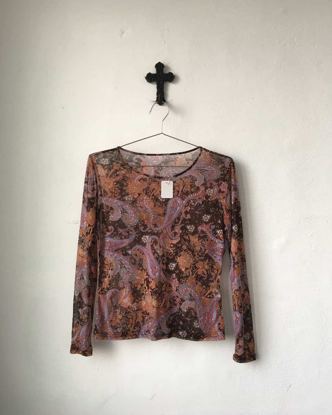 Paisley pattern mesh sleeve 상품이미지2