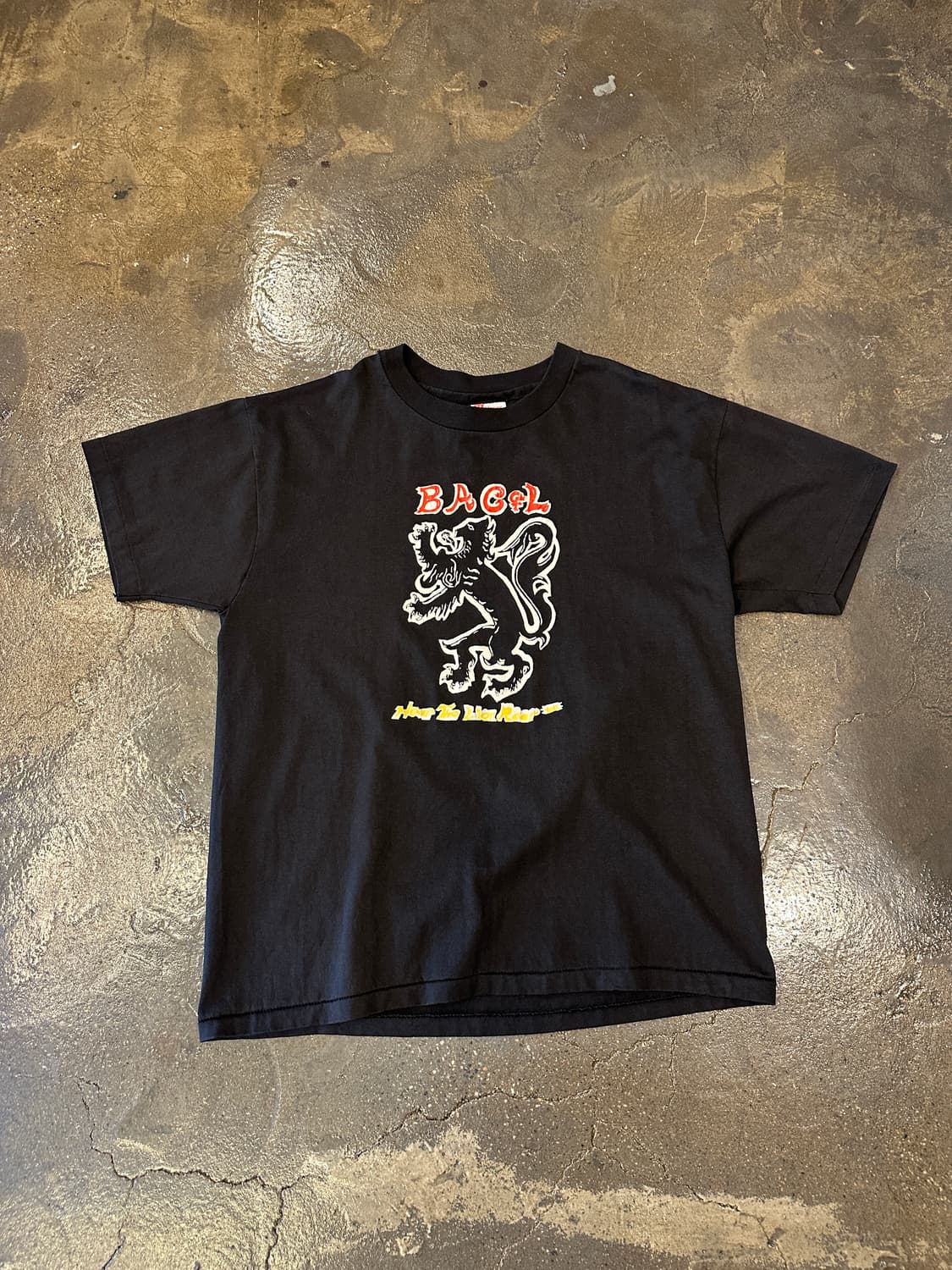 90s Hanes BACAL 싱글 스티치 프린팅 티셔츠 L 상품이미지1