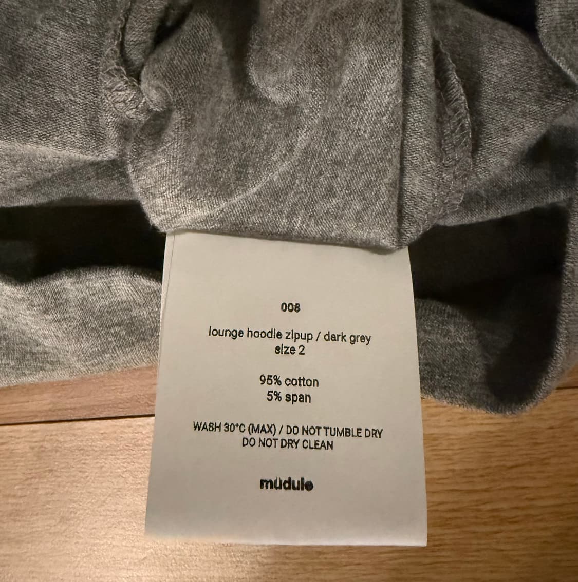 mudule 머듈 라운지 후드집업 그레이 상품이미지3