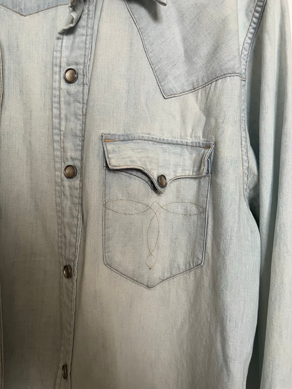 Rrl 웨스턴 콘쵸 샴브레이 셔츠 상품이미지3