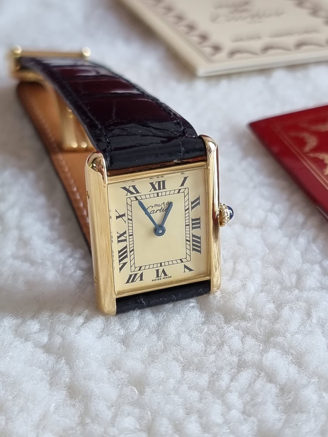 까르띠에 빈티지 탱크머스트 L 샴페인다이얼 디버클 시계(남여공용) 상품이미지1