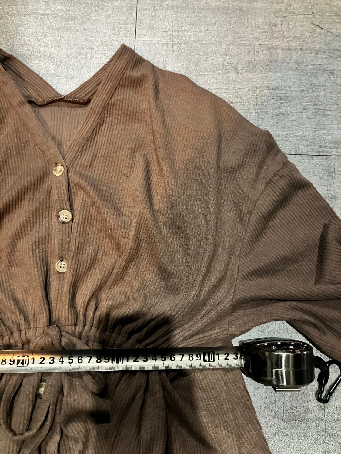 일본빈티지 하구미모리걸 아메카지할메카지 셔링니트가디건 초코브라운 상품이미지2