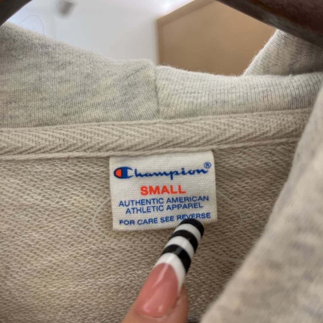 챔피온 올드스쿨 레트로 빈티지 자수패치 후드티 S C10370 상품이미지5