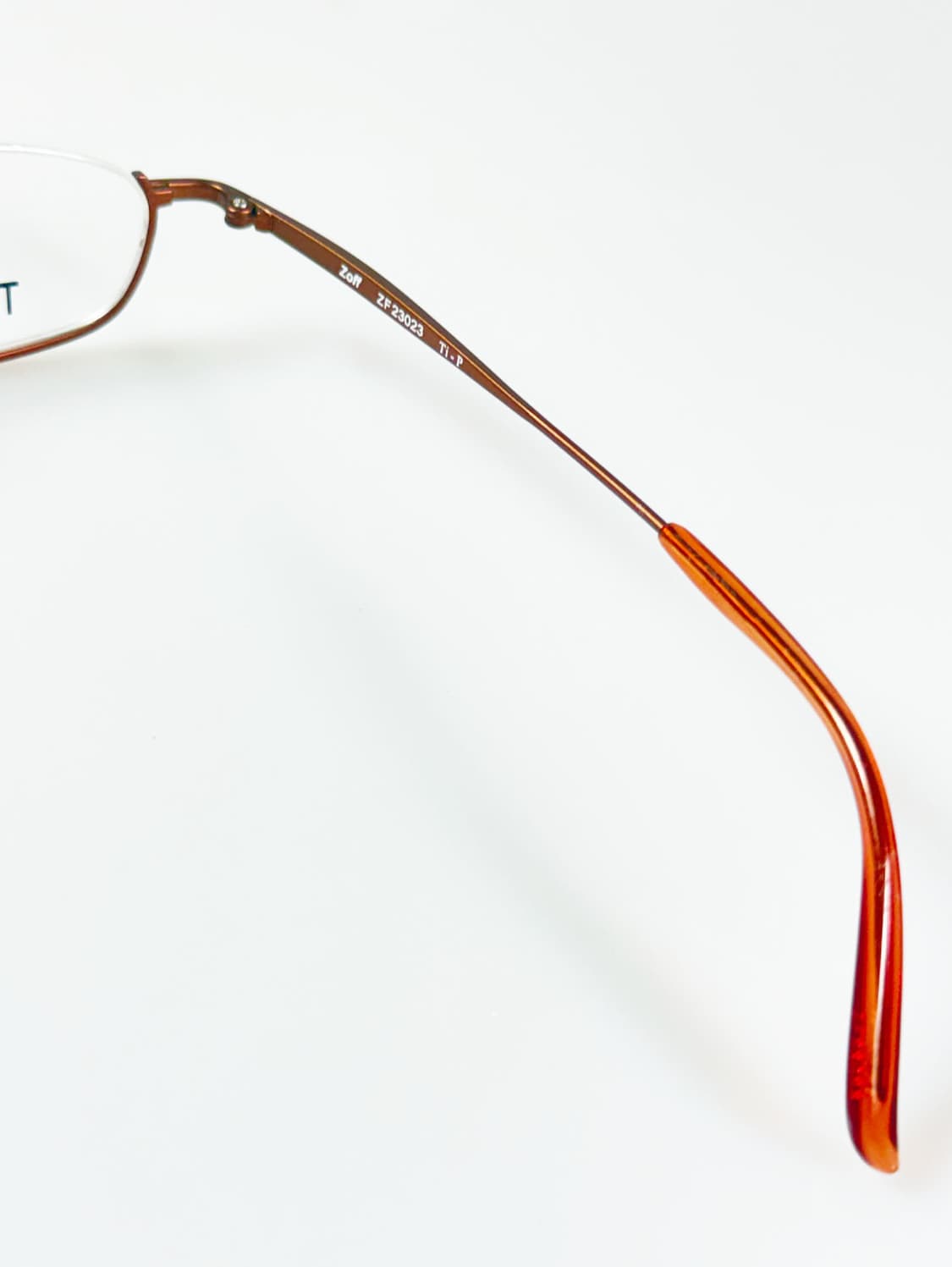 ZOFF 브라운 티타늄 스퀘어 역반무테 메탈 빈티지 안경 상품이미지6