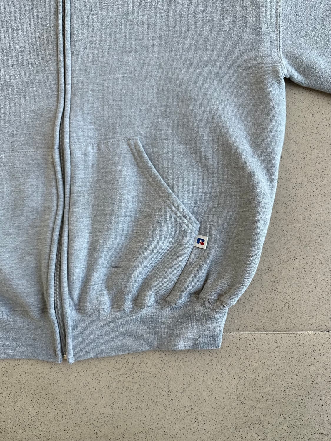90s 빈티지 러셀 후드집업 그레이 L 상품이미지3