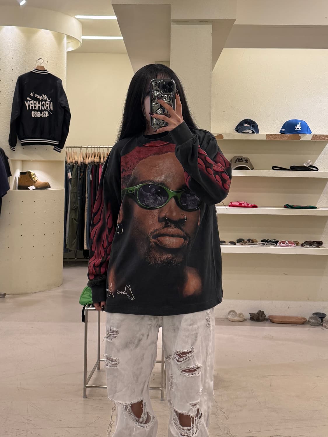 데니스 로드맨 프린팅 긴팔 티셔츠 U1156 상품이미지1