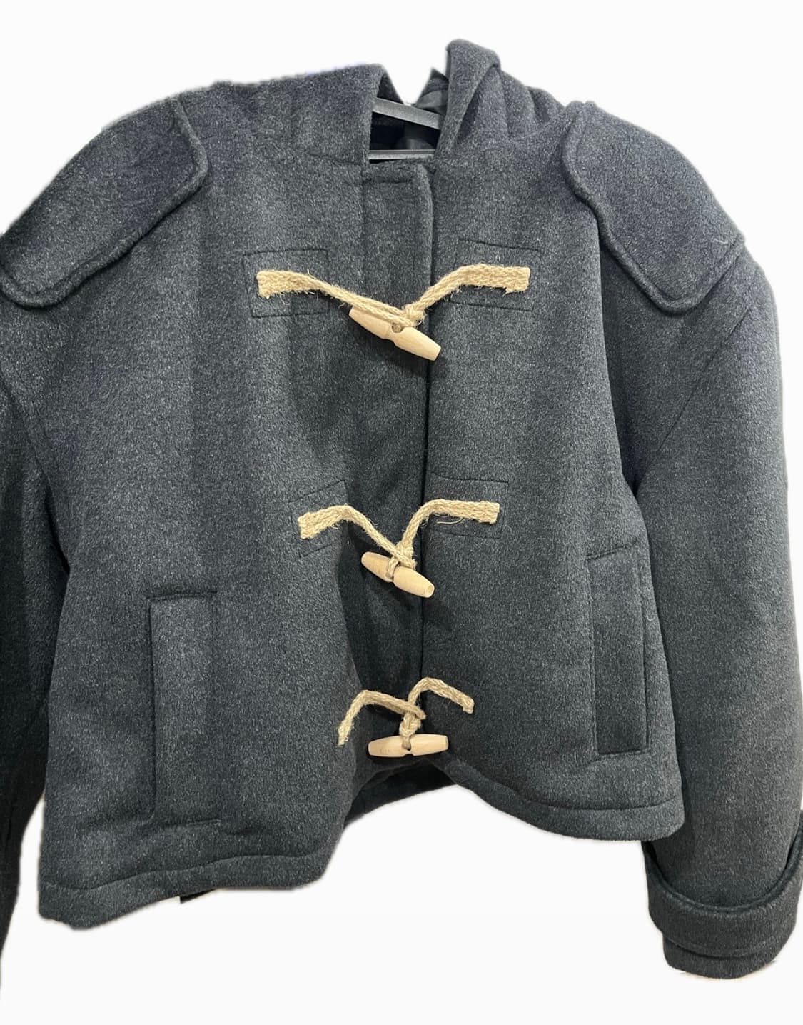 파르티멘토 숏 더플코트 차콜 그레이 상품이미지3