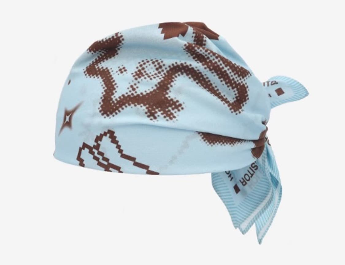 [새상품]도트 고양이 반나다 스카프 스카이블루 상품이미지6