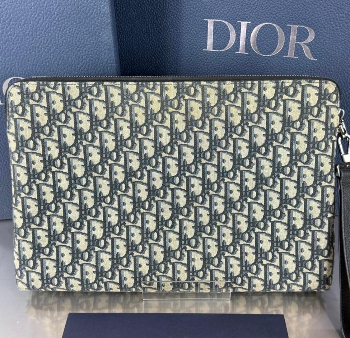 [리오브] 디올 오블리크 A4 자카드 지퍼 클러치 상품이미지3