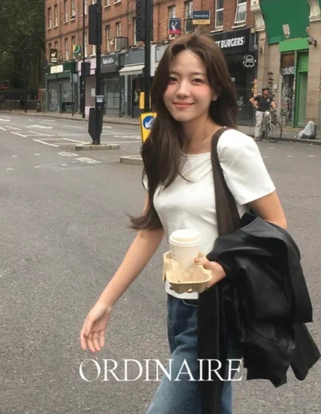 [새상품] 가내스라 이지 데일리 티셔츠 아이보리 상품이미지1