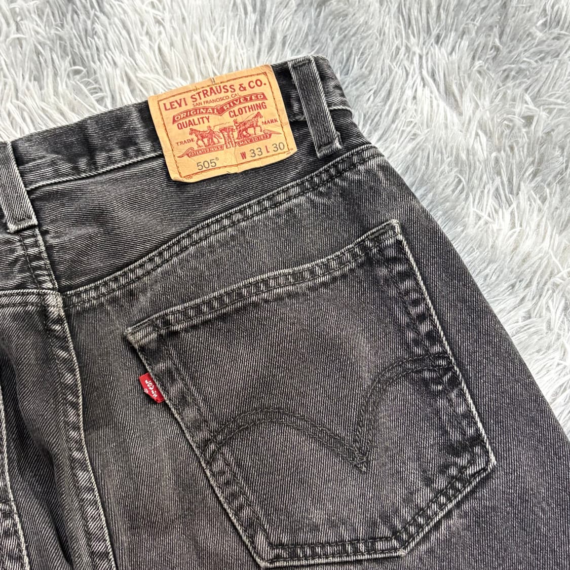 Levi’s 리바이스 505 흑청 데님팬츠 상품이미지6