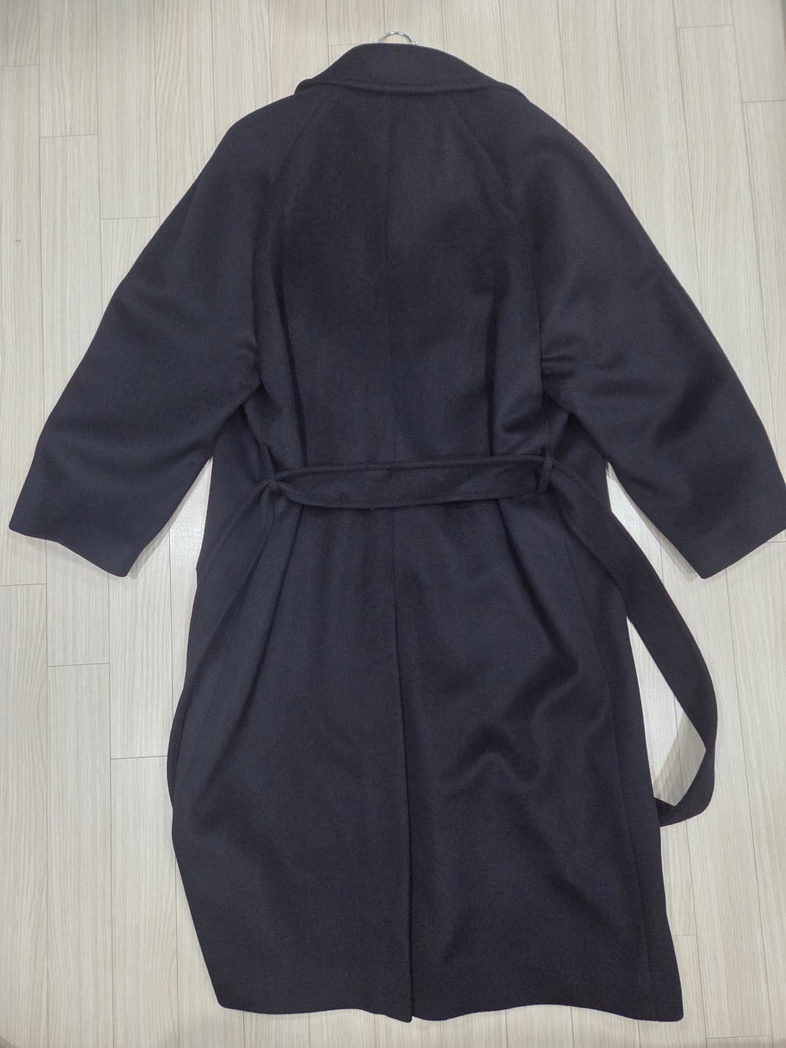 무탠다드 캐시미어 블렌드 맥시 더블 로브 코트 [블랙] 상품이미지2