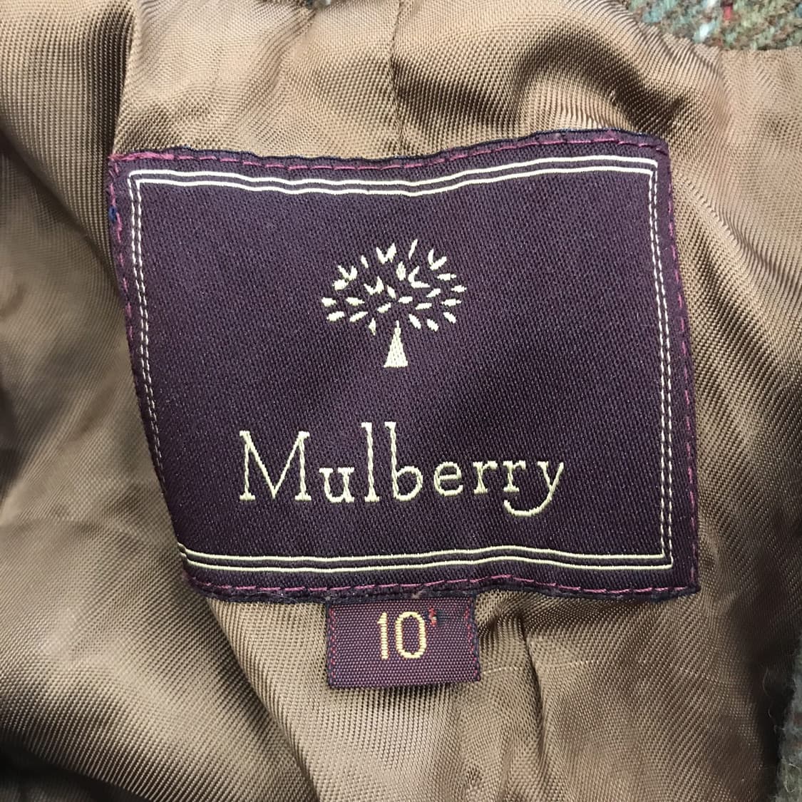 멀버리 캐시미어 울 체크 모직자켓 [여성55-66] 상품이미지6