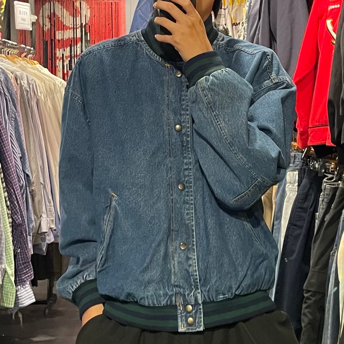 [IM] VTG 올 데님 바시티 자켓 상품이미지1
