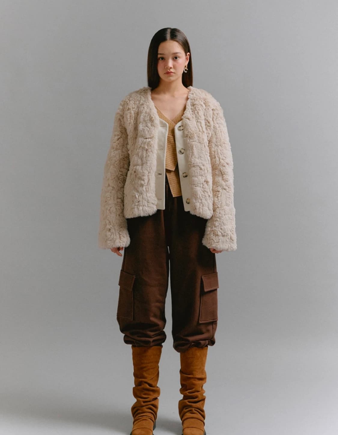 소프트서울 레더 퍼자켓 SOFTSEOUL LEATHER MIX FUR 상품이미지1