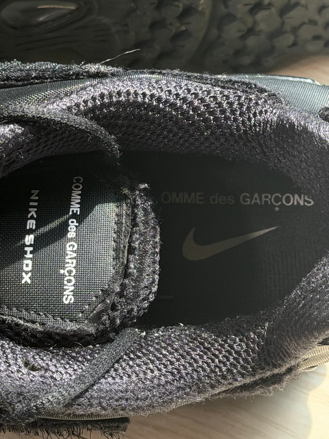 꼼데가르송 나이키 Shox R4 스니커즈 블랙 상품이미지8