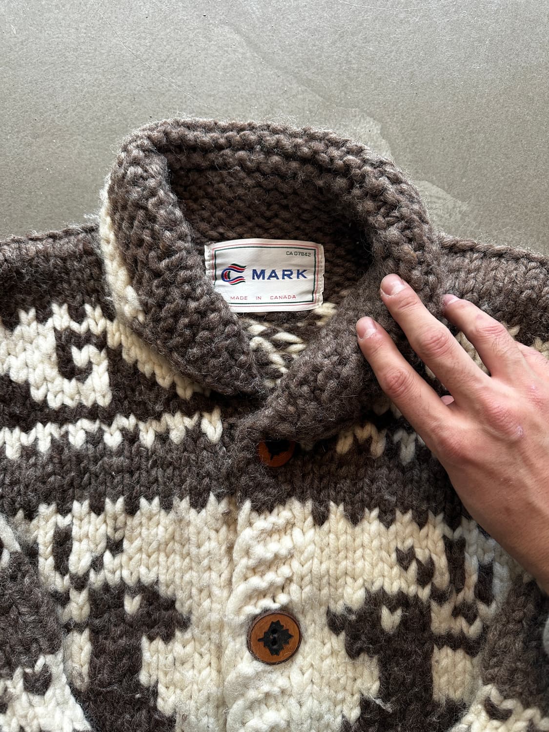 캐나다 코위찬 핸드니트 가디건  상품이미지2