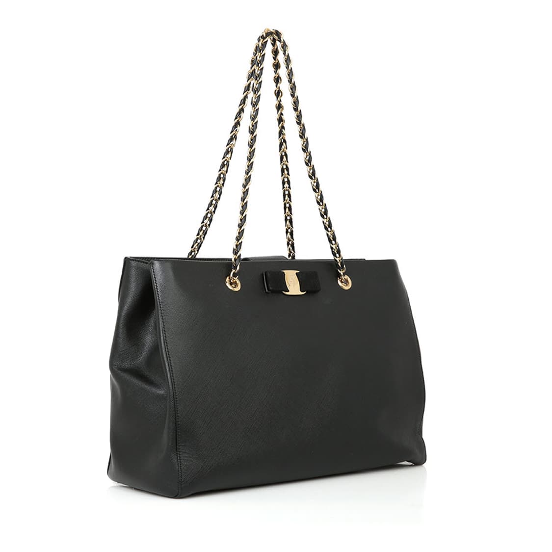 페라가모 리본 바라 멜리케 체인 숄더백 블랙 금장 21-F561 상품이미지4