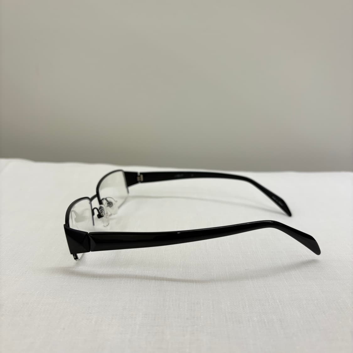ALLEGRO 블랙 반무테 빈티지 안경 상품이미지3