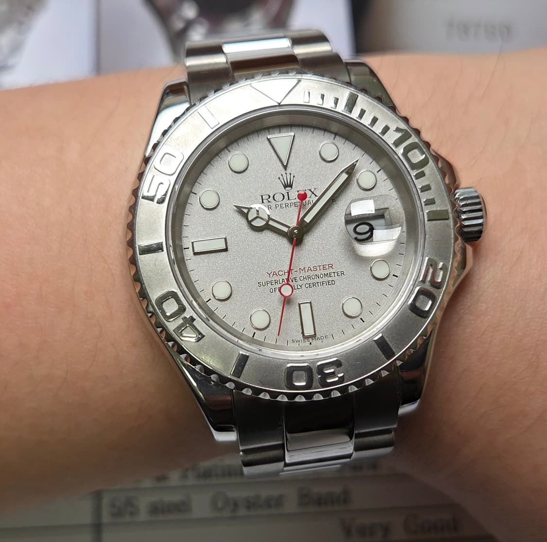 롤렉스 요트마스터 16622 그레이다이얼 PT베젤 (감정서 포함) 상품이미지10