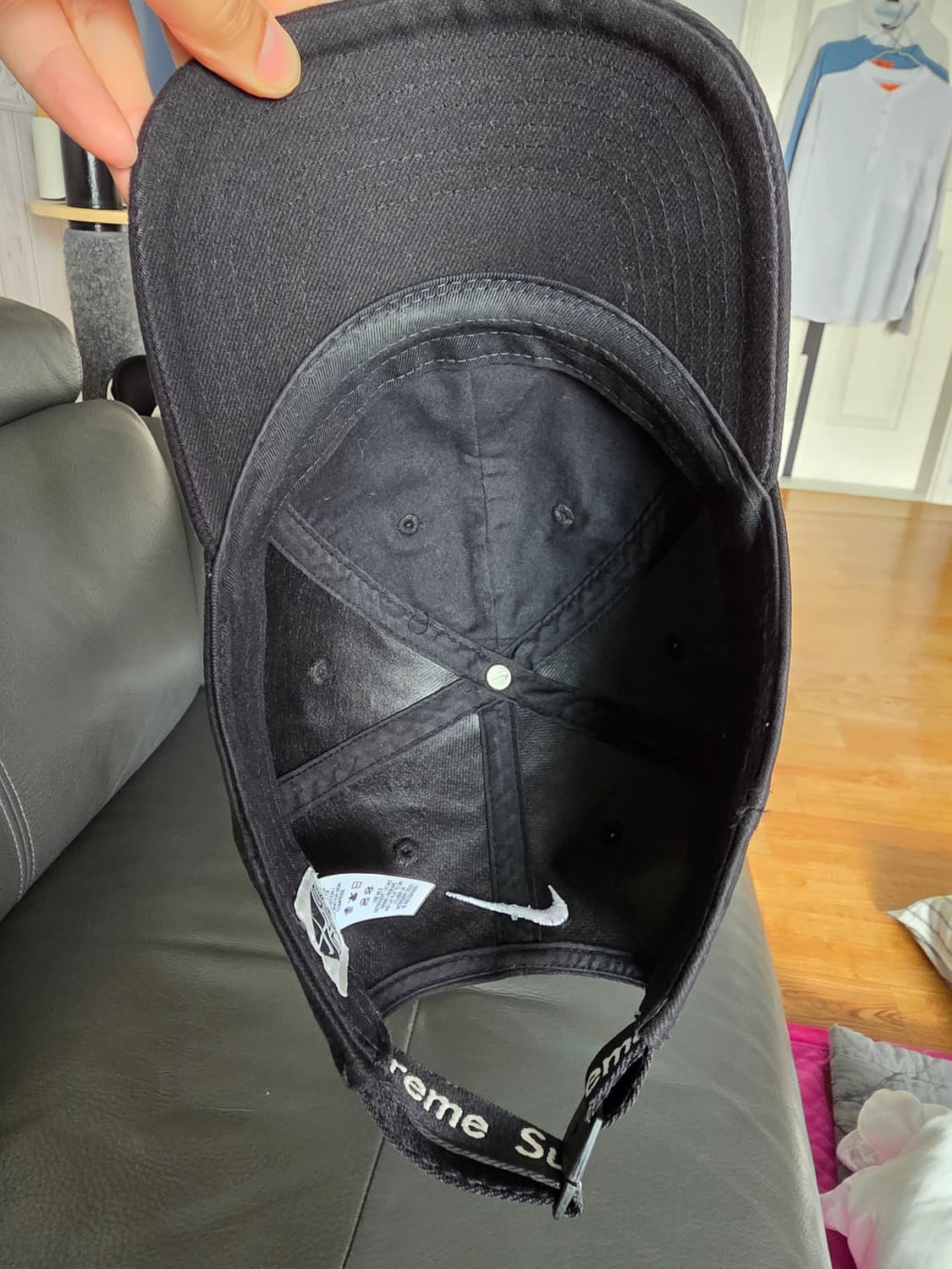 슈프림 x 나이키 ACG 데님 6-패널 캡 블랙 - 22FW 상품이미지4