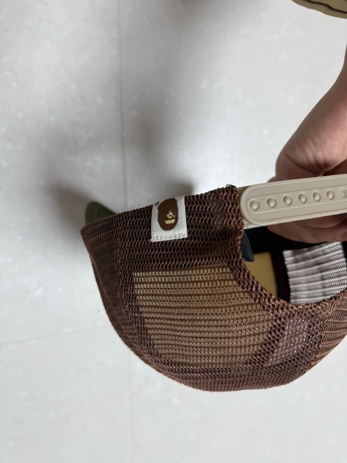 베이프 컬리지 메쉬캡 올리브 드랩 상품이미지5