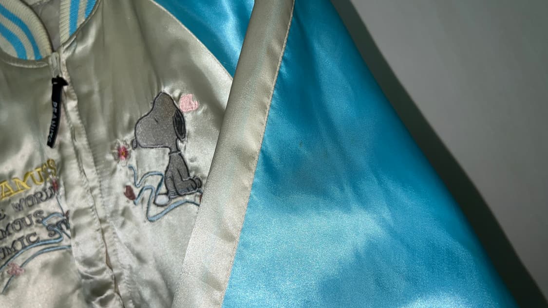 PEANUTS SNOOPY 벚꽃 자수 스카쟌 • 일본 빈티지 Y2K 점퍼 상품이미지8