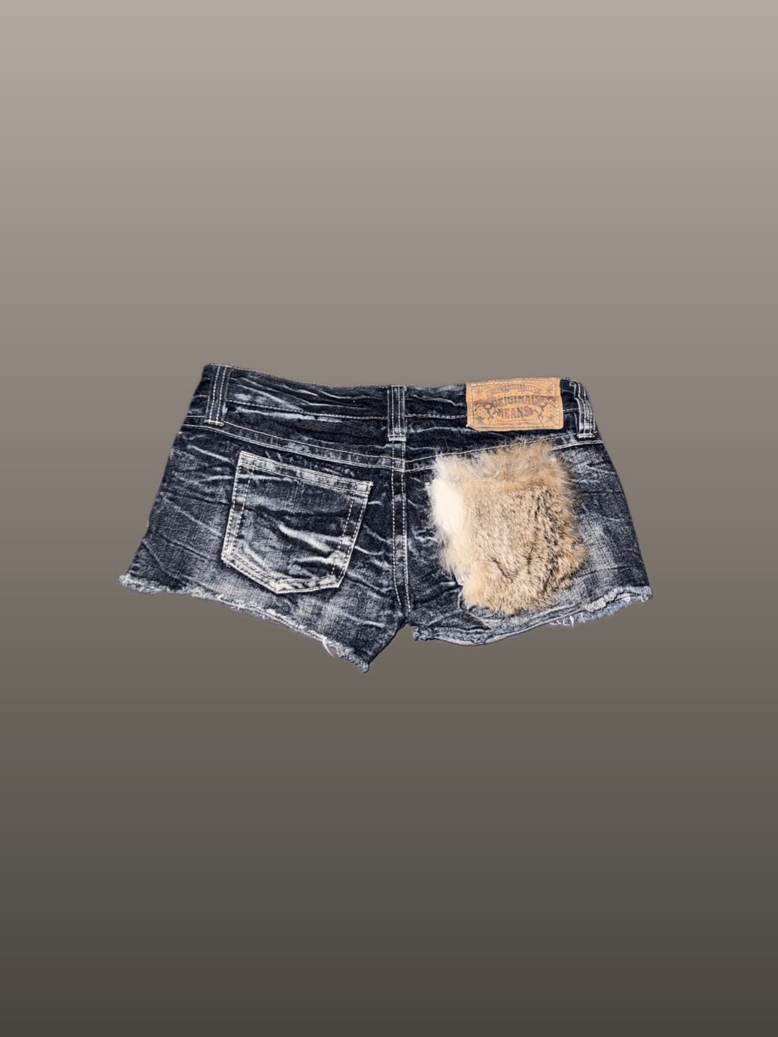 2000s 일본 빈티지 데님 갸루 토끼퍼 숏팬츠 상품이미지1