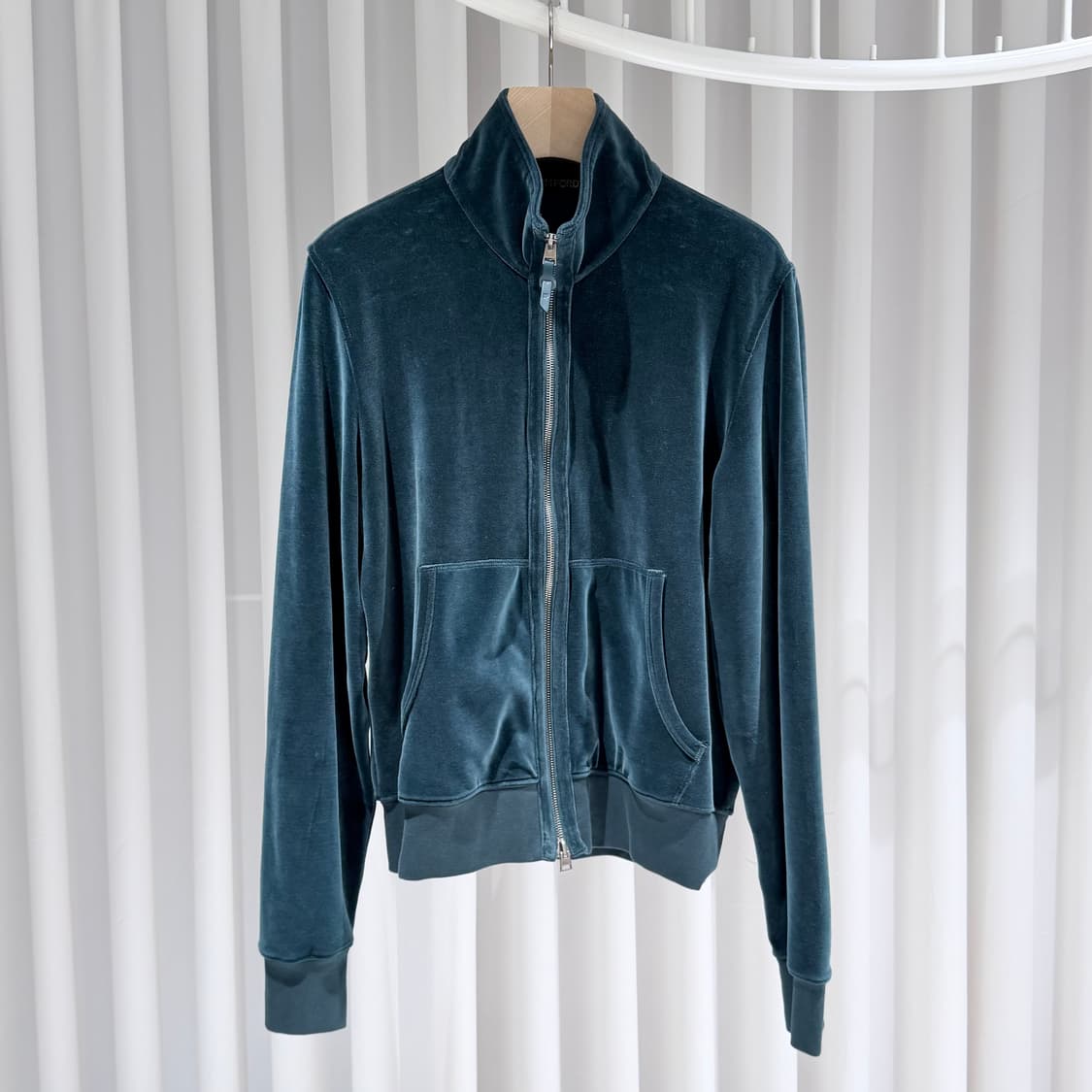 50 / 톰포드 벨벳 벨루어 그린 집업 트랙 자켓 상품이미지1