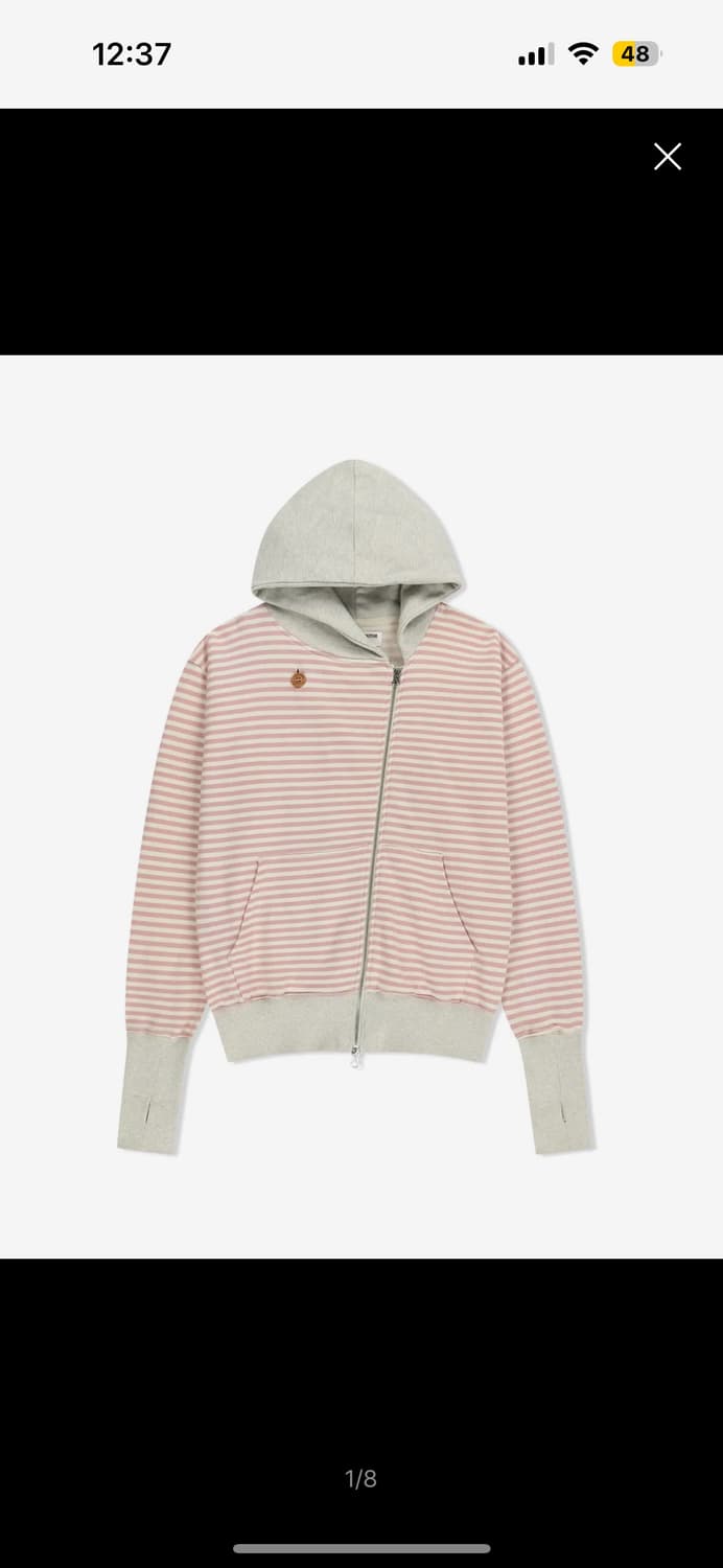 (구해요) 더뮤지엄비지터 핑크 후드집업 상품이미지1