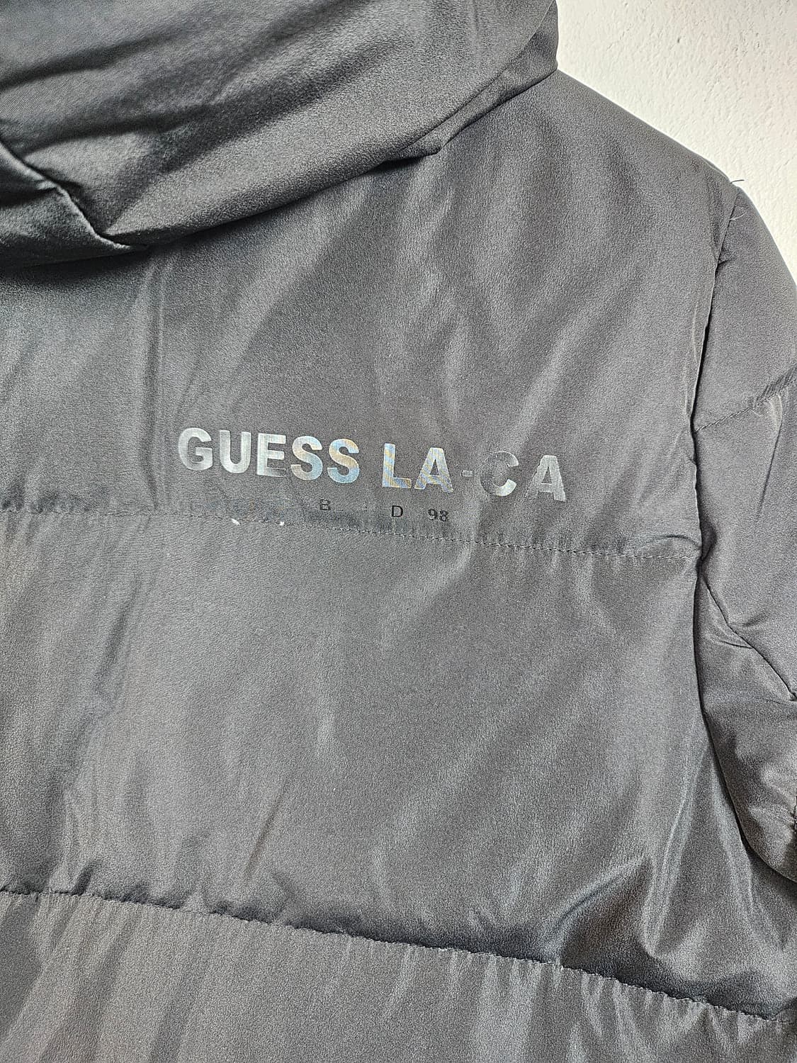 GUESS 구스 후드롱패딩 블랙 85 XS 상품이미지5