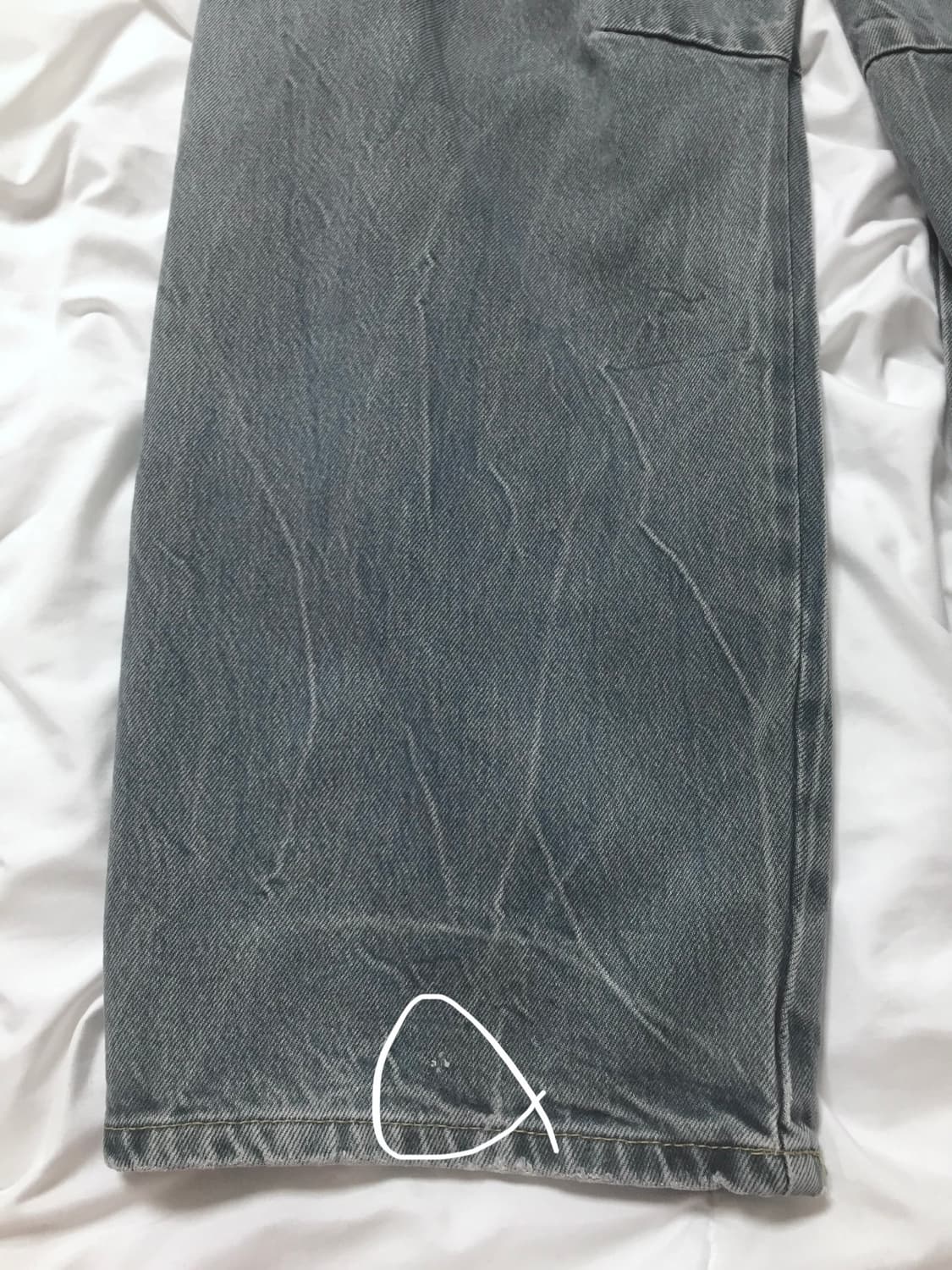 자라 빈티지 워싱 중청 데님 와이드 팬츠 상품이미지4