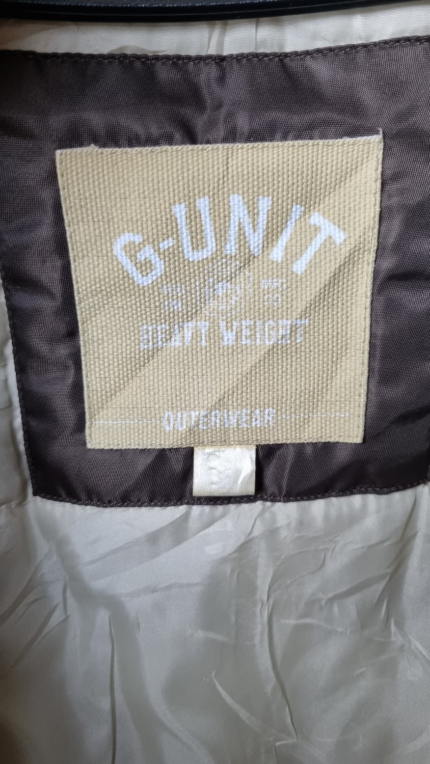 G-Unit 빈티지 헤비 바시티 점퍼 브라운 네이비 배색 자켓 (3XL) 상품이미지3