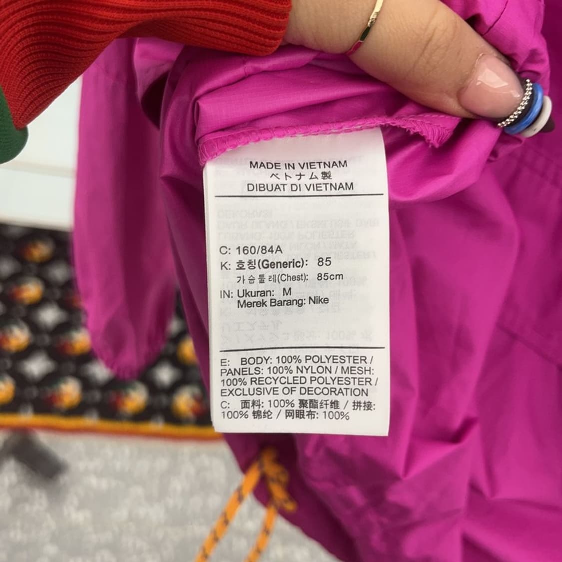 나이키 Y2K 레트로 핫핑크 바람막이 아노락 M C07803 상품이미지6