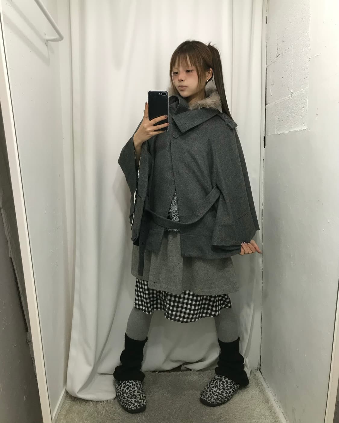 🐼그레이 몽글몽글 케이프 코디 세트 🐼 상품이미지2