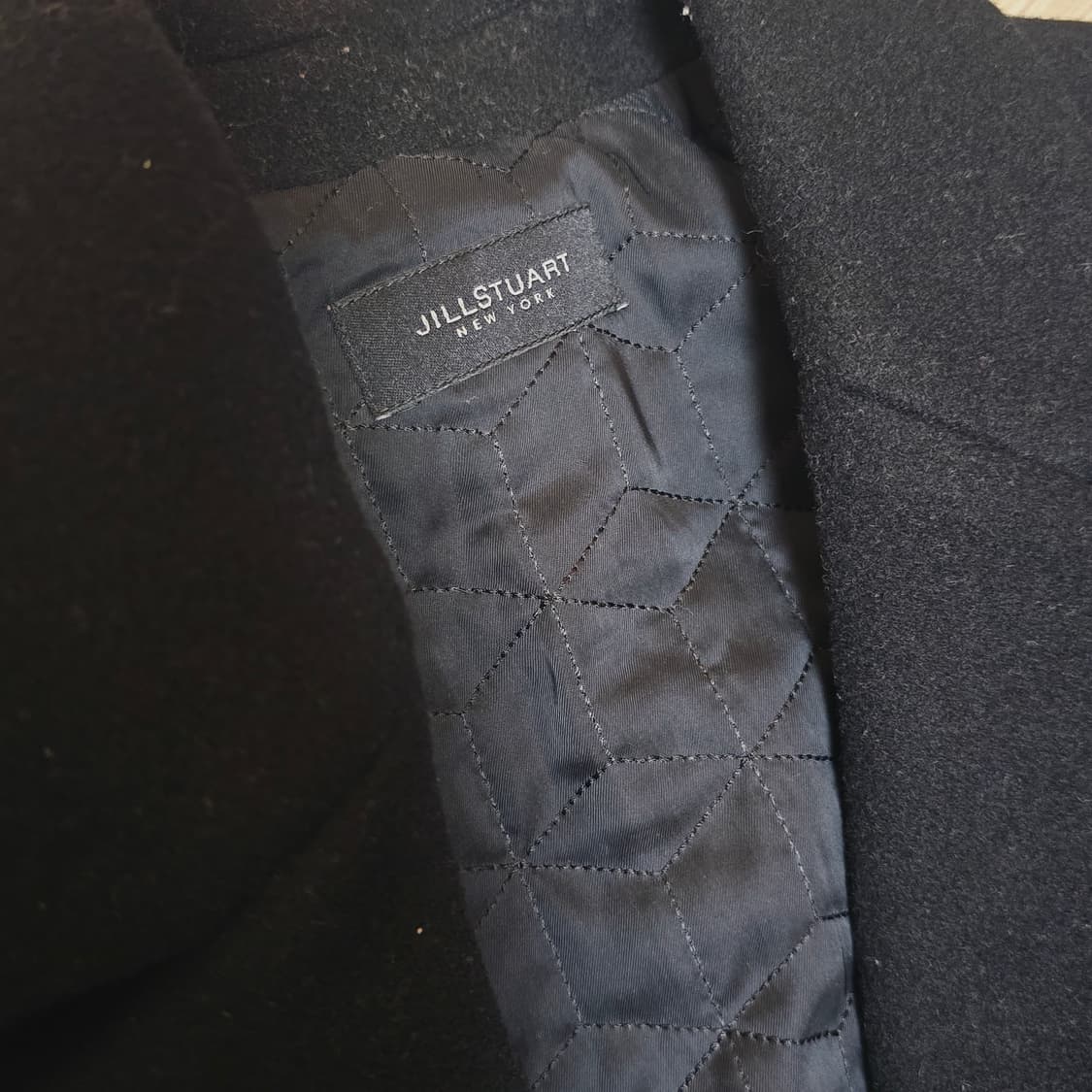 질스튜어트 뉴욕의 블랙  캐시미어 혼방 코트 상품이미지7